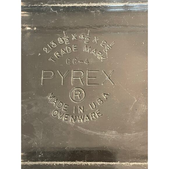 VTG Pyrex clear glass loaf pan 1950's - 1960's - Picture 8 of 9